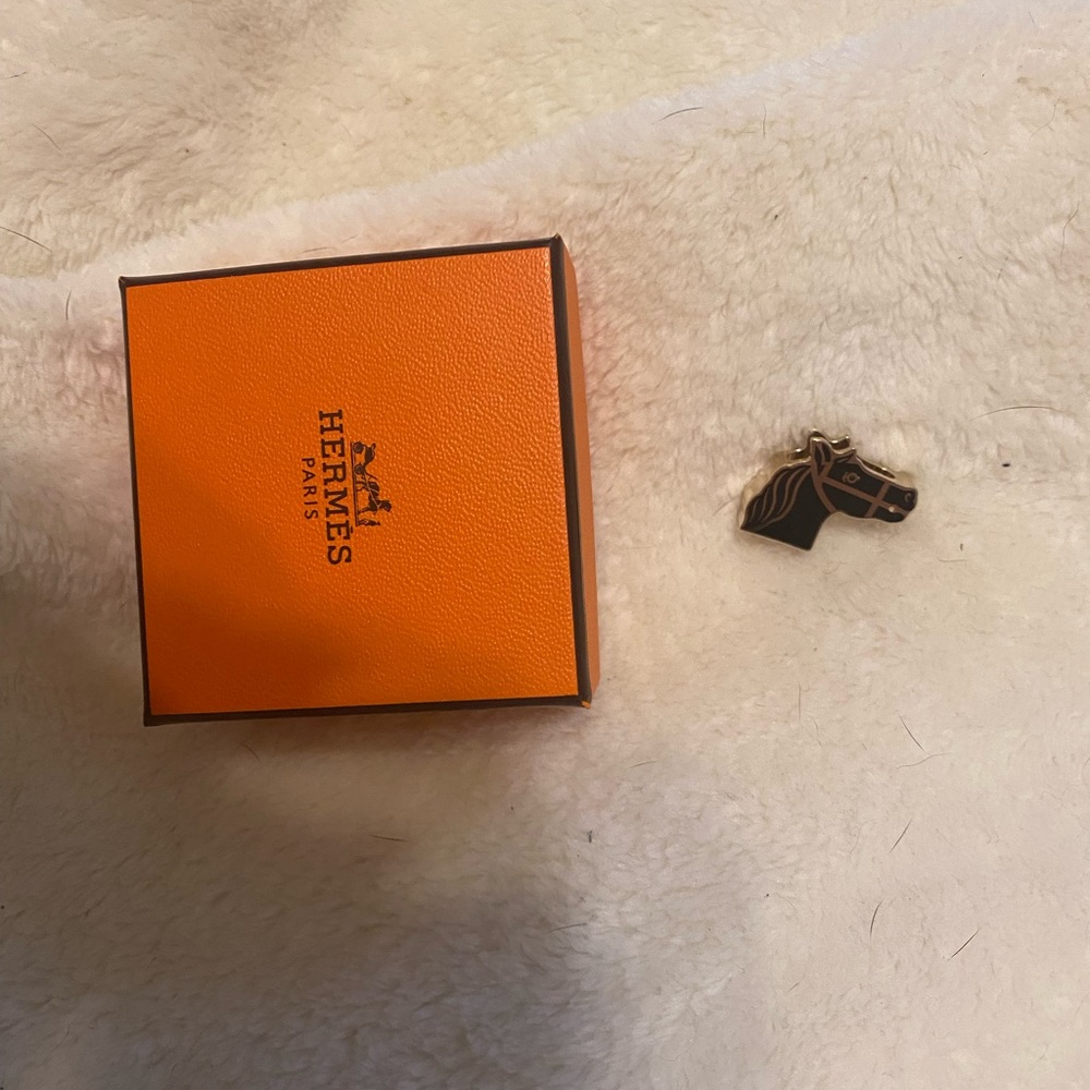 Hermes horse scarf ring.